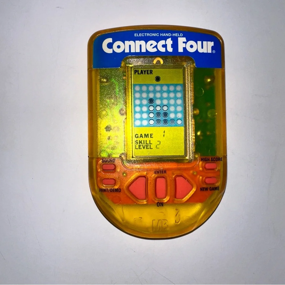 Vintage 1995 Connect Four Electronic Handheld Game by Milton Bradley – Works!